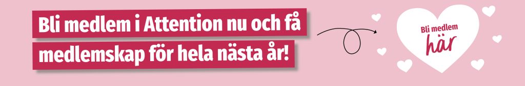 Annons för tidningen attention